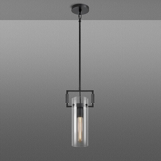 Mondern Black Kitchen Island Pendant Lights,12'' Glass Island Pendant Light,Farmhouses Knurled Pendant Light, for Kitchen,Dining Room,Bathroom,Bulb Included