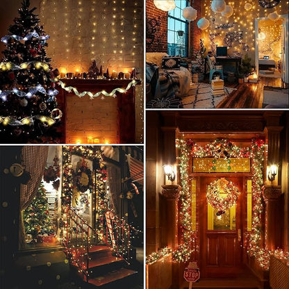 50ft Fairy Lights Plug in, Dimmable 25 Colors 14 Modes RGB+Warm White Color Changing String Lights,150LED Twinkle Lights with Remote, Christmas Fairy Lights for Indoor Outdoor Party Xmas Décor