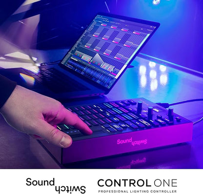 SoundSwitch Control One - Professional DMX DJ Lighting Controller with 3 Months SoundSwitch Software Access and DMX Lights and Phillips Hue Support