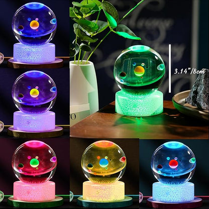 80mm Crystal Ball 3D- Collectible Figurines (Colorful Solar System)
