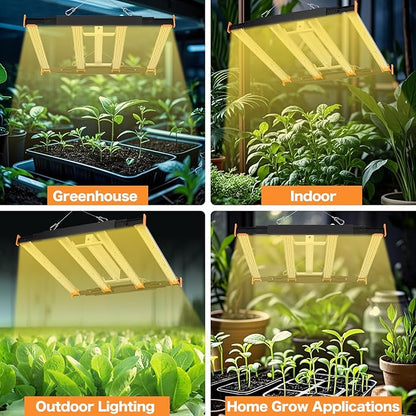 ECOHOM Bar 320W LED Grow Light, Full Spectrum, Dimmable, Daisy Chain, High PPFD, 3x3 Coverage, for Indoor Plants Seed Starting, Vegs and Bloom, Retractable, Pro Lamp for Grow Tent Commercial Use