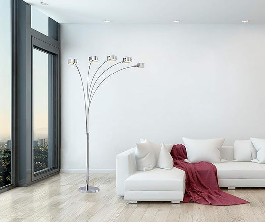 Artiva USA 88" Micah Arched Floor Lamp with Dimmer