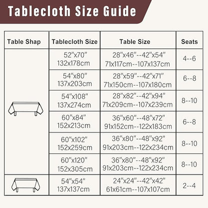 DWCN Table Cloth Rectangle - Faux Linen Fabric Waterproof Spill-Proof Wrinkle and Stain Resistant Tablecloths Decorative Farmhouse Table Cover for Kitchen Dining Party, 52 x 70 Inch, Red