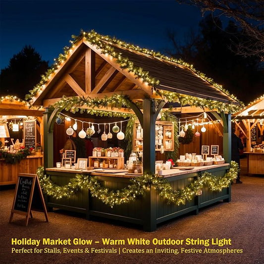 Etinga 500 LED String Lights 165ft Warm White, Black-Green Wire Plug in Fairy Lights with 8 Lighting Modes, Christmas Lights for Tree Yard Patio Wedding Holiday Decor (Warm White, 500 LED 165ft)