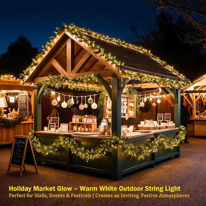 Etinga 200 LED String Lights 66ft Warm White, Black-Green Wire Plug in Fairy Lights with 8 Lighting Modes, Christmas Lights for Bedroom Tree Yard Patio Wedding Holiday Decor (Warm White, 200 LED 66ft)
