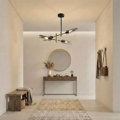 Modern Living room Dining room Sputnik Chandelier, Bedroom Hallway Light Fixtures, Pendant Lights Kitchen Island, Hanging Lights Ceiling Light Farmhouse Kitchen Decor Fixture Lamparas (Black & Gold-4)