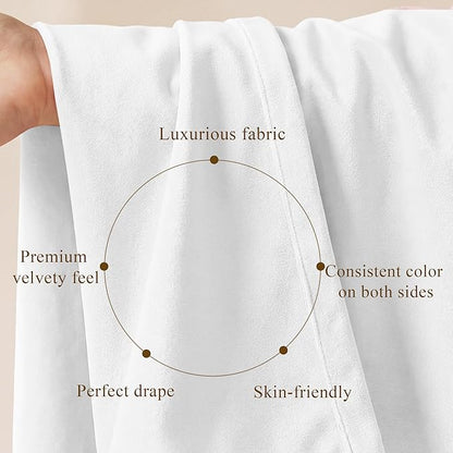 StangH White Velvet Curtains 108 inches Long, Luxury Back Tab Privacy Protect Window Drapes for Living Room Sliding Door/Patio/Laundry, W52 x L108, 2 Panels