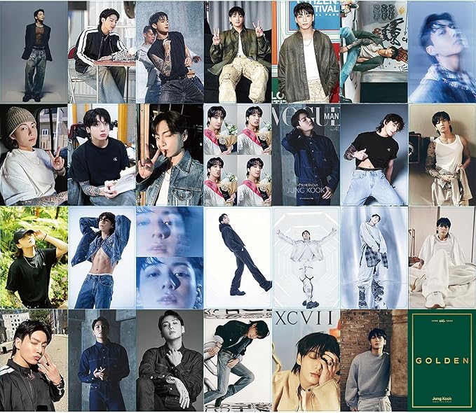 KPOPBP Golden Album Photocards First Solo Album Photo Cards Kpop Lomo Card Set Gift Merch for Boys and Girls