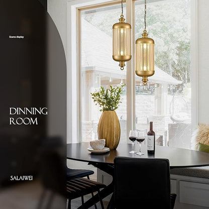 10'' Brushed Gold Pendant Lights Kitchen Island, 2-Light Modern Brass Ceiling Hanging Light Fxitures, Farmhouse Kitchen Pendant Lighting Over Island for Sink Dining Room Bathroom Bar-1 Pack
