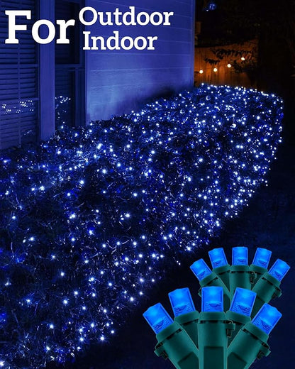Led Christmas Net Lights for Bushes, 132LED 6FT x 6FT Connectable UL Certified Net Lights for Bushes Tree Shrubs Xmas Trunk Green Wire Christmas Decorations