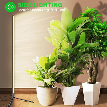 Standing Grow Light for Indoor Plants with Timer,42W Full Spectrum Vertical Grow Lights for Indoor Plants,4FT T8 243LED Plant Lights for Indoor Growing with On/Off Timer Function, 2 Pack