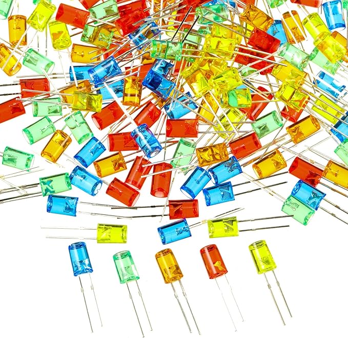 Mudder 60 Pcs Valentine's Day LED 5mm Outdoor String Light Mini Replacement Bulb Energy Efficient LED Patio Wire Light Connectable Home Decor for Festival Patio Garden Valentines Holiday(Multicolor)