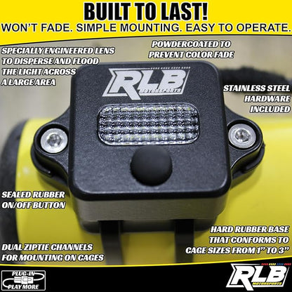 Dome Light for UTV, Golf Cart, Offroad Vehicles, Interior LED Dome Light with Push Button! Compatible with Polaris Can Am Roll Bar 1" - 3" or Flush Mount.