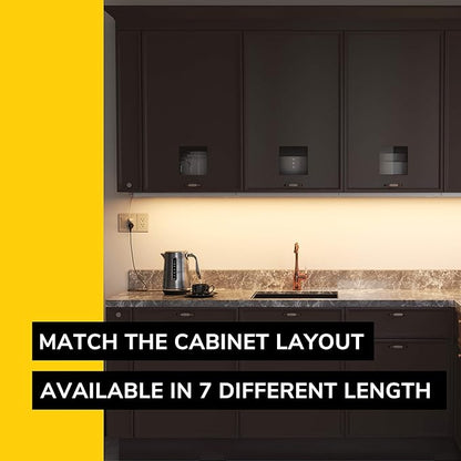 Getinlight 48-inch 3 Color Levels LED Under Cabinet Lighting, Hardwired or Plugged-in, Selectable White 2700K/3000K/4000K, Dimmable, White Finished, IN-0210-6