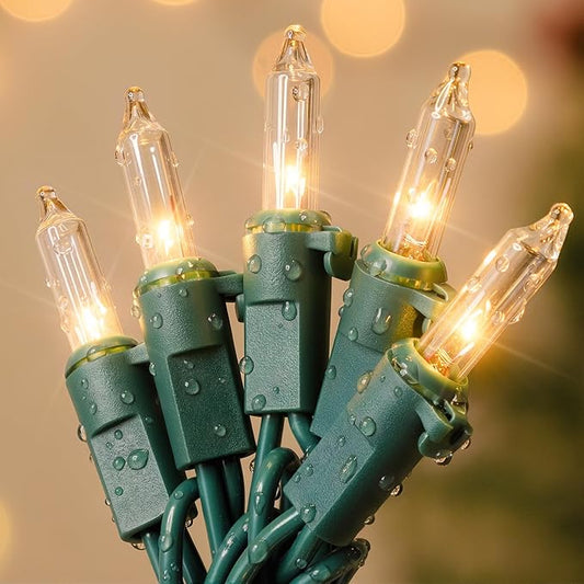 Christmas Lights 35 Count 9.8FT Clear Christmas Lights Incandescent String Lights Plug in Mini Christmas Tree Lights for Indoor Outdoor Xmas Birthday Wedding Festival Decoration,Warm White