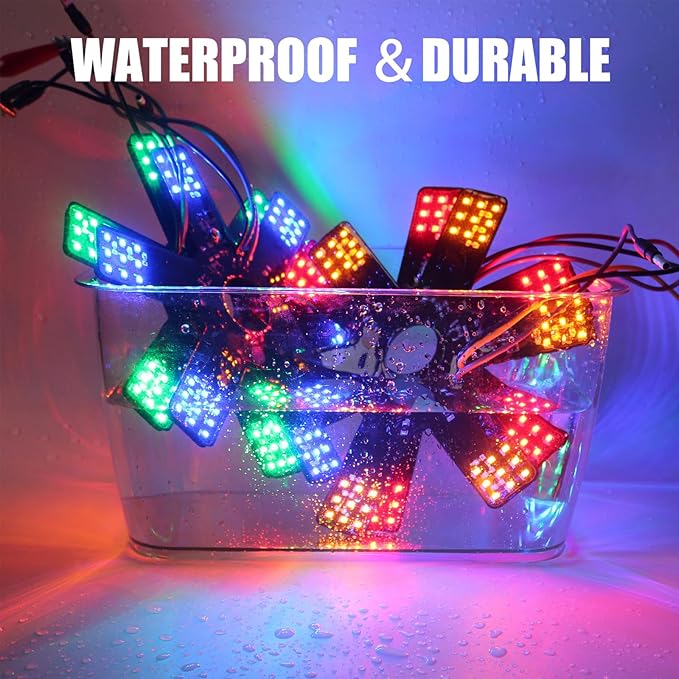 2PCS Air Cleaner LED Light 5" Truck Decorative Hex Style Air Filter Lamp for Peterbilt, Kenworth, Trailers, RVs', Campers Support IP67 12-24V Sold Individually(Red)