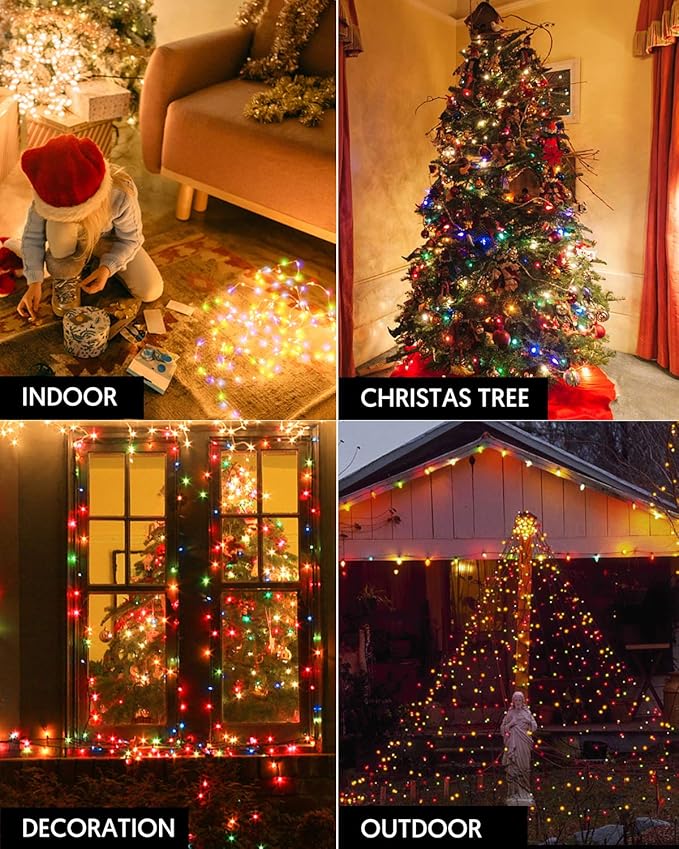 Avatar Controls 32.8ft Smart Christmas Lights Works w/Alexa Google, Color Changing LED Lights with Remote, Music Sync Fairy Lights with 20 Flash Modes, Plug in USB String Lights with Timer