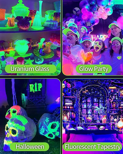 THECHAM 42W LED Black Light Bar, Blacklight Bar with 6ft Cord+Plug+Switch, Black Lights for Glow Party, Fluorescent Poster, Body Paint, Birthday, Halloween, Bedroom, Classroom