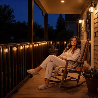 RTTY Outdoor String Lights 50 FT, Patio Light with 26pcs G40 Shatterproof LED Bulbs, Waterproof Hanging Globe Lighting Connectable for Cafe Bistro Backyard Porch Gazebo Balcony Deck Party