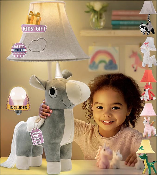 Unicorn Kids Lamp for Girls Bedroom - 19.7", Girls Lamp for Kids Room - Cute Christmas Gifts, Birthday Gifts for All Ages: Toddler Boys, Children, Grandkids 3 4 5 and Up Years Old, Sister, Brother