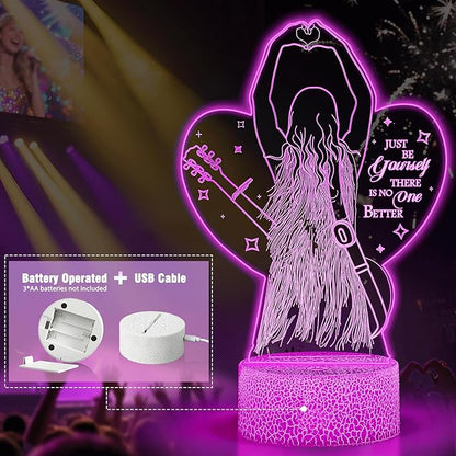 Teen Gir Gifts - Christmas Gifts for Music Fans, 16-Color LED Night Light with Remote & Touch, Cute Room Decor and Fan Gift, Birthday and Christmas Gifts for Teen Girls and Friends