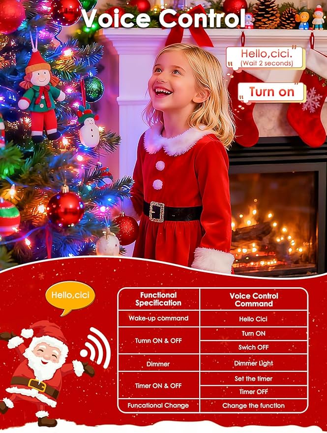 2026 New Voice Control Connectable 2PK 164FT 400LED Christmas String Lights Indoor Outdoor with Remote | Smart Twinkle Fairy String Lights 12 Modes & Timer for Xmas Tree Decor (Multicolor)