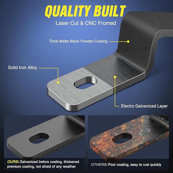Nilight Ditch Light Brackets Hood Hinges Mount Bracket Kit for Auxiliary Offroad LED Pod Work Lighting on 2015-2022 Chevy Colorado 2015-2021 GMC Canyon