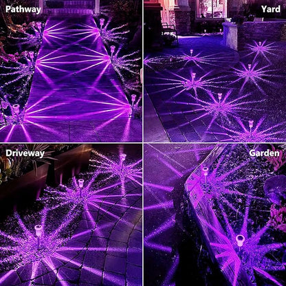 Christmas Solar Lights Outdoor 10 Pack Solar Pathway Lights Outdoor Halloween Decorations Waterproof Yard Lighting for Driveway Garden Walkway Path Landscape Lawn