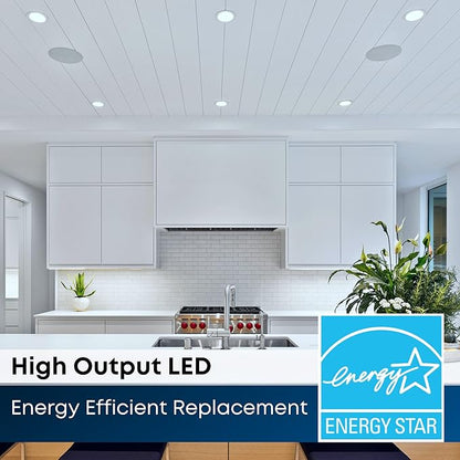Feit Electric 6" LED Canless Recessed Downlights with Integrated Jbox, 85W Equivalent, Dimmable, 5CCT Selectable White, 90 CRI, 1200 Lumen, LEDR56HOJBX/6WYCA/4, 4 Pack