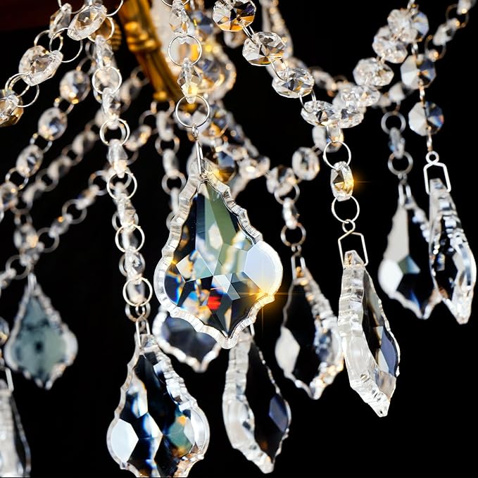 Rectangle Crystal Chandeliers Extra large modern Chandelier Island Lighting 12 Lights Candle Pendant Rectangle Hanging Ceiling Light Fixture for Dining Room Living Room Kitchen Island Entry L51.95