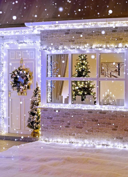 Minetom Fairy Lights Plug in, 50Feet 1000LED Cluster String Lights, Silver Wire Waterproof Starry Firecracker Lights for Ceiling Bedroom Wreath Window Wedding Christmas Tree Decorations, Pure White