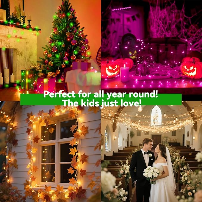 LitHome 400LED 130FT Christmas Led Fairy Lights with Remote, Color Changing Easter Fairy Lights Plug in, 9 Modes Led String Lights for Indoor, Pastel Fairy String Lights Home Bedroom Dorm Party Decor
