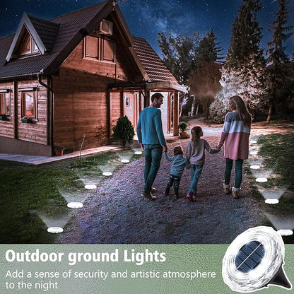 echosari Solar Ground Lights 6 Pack, Upgraded Solar Garden Lights Auto ON/Off Landscape Lighting Outdoor In-Ground Lights Waterproof Long Lasting for Pathway Walkway Patio (Cool White)