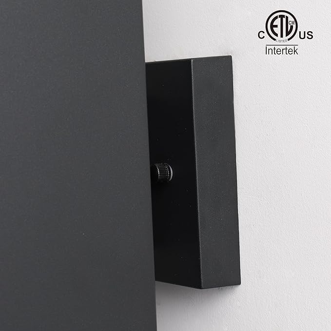 mirrea Modern Outdoor Porch Light Patio Light in 2 Lights with Aluminum Rectangular Tube and Tempered Glass Cover Waterproof Wall Sconce 4 Pack (Matte Black 18")