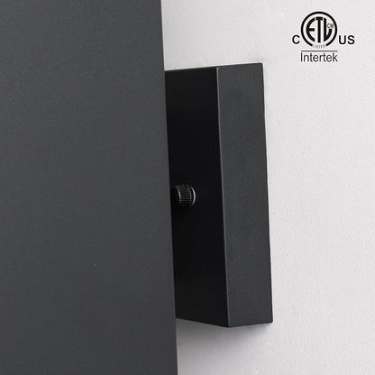 mirrea Modern Outdoor Porch Light Patio Light in 2 Lights with Aluminum Rectangular Tube and Tempered Glass Cover Waterproof Wall Sconce 4 Pack (Matte Black 18")