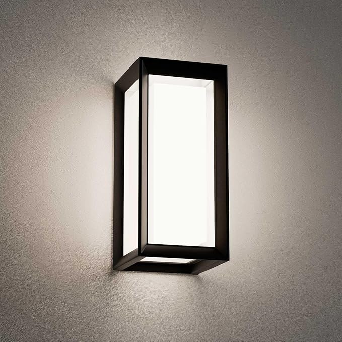 rosykite Outdoor Wall Sconce Lights, Square LED Porch Lights Outdoor 18W 3000K 4000K 5000K 3 Color Changeable,Exterior Outside Wall Lights for House Doorway,Carriage