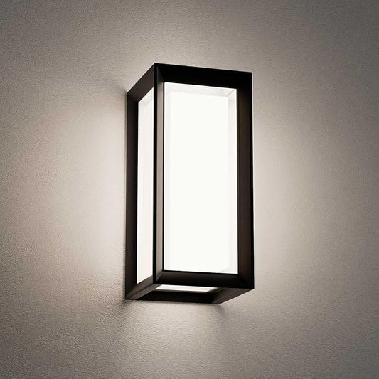 rosykite Outdoor Wall Sconce Lights, Square LED Porch Lights Outdoor 18W 3000K 4000K 5000K 3 Color Changeable,Exterior Outside Wall Lights for House Doorway,Carriage