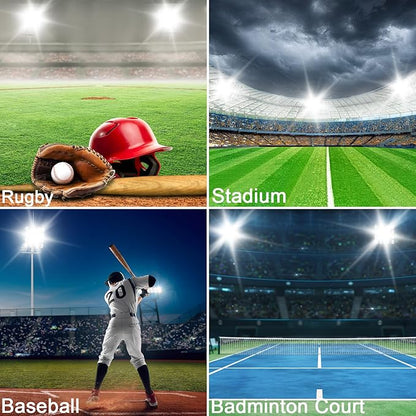 400W LED Stadium Lights,52000Lumen 6500K Super Bright LED Flood Light Outdoor,Surge 6KV IP67 Waterproof Adjustable Lighting Angle for Stadium,Arena