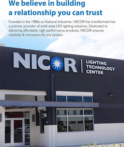 Recessed Ceiling Lights LED Downlight - 5/6 inch LED Recessed Light Fixtures - Selectable CCT 2700K-5000K, 918 Lumens, 10.3W - DLR56 Retrofit Ceiling Light, White Baffle, 1-Pk by NICOR Lighting