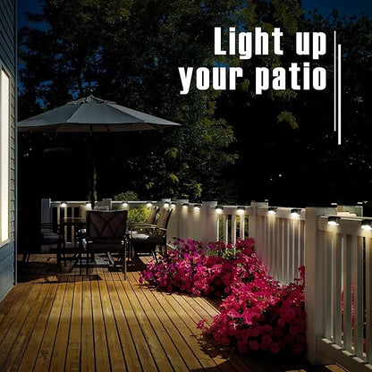 PATIOWIN Solar Step Lights 20 Pack, Solar Powered Deck Lights of Waterproof LED for Stairs, Fence, Yard, Patio, and Pathway (Warm White)