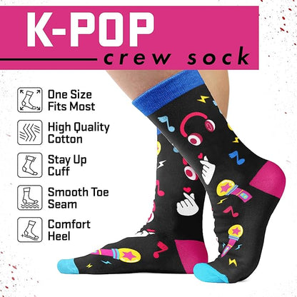 Kpop Merch - Unique Kpop Gifts for Girl, Teen - Cute Korean Socks - Christmas Gifts, Stocking Stuffers for Women