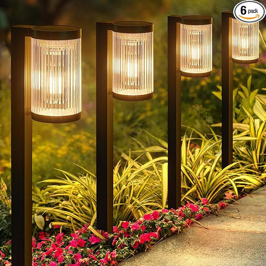 ELECLINK Solar Pathway Lights Outdoor, 6 Pack Upgraded Outdoor Solar Lights for Outside Super Bright Up to 12Hrs, IP65 Waterproof Solar Garden Lights for Yard Path Sidewalk Driveway Landscape Lighting