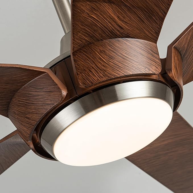 65" Gold Ceiling Fan with Light & Remote - Farmhouse Ceiling Fan with for Bedroom,High Airflow Quiet DC Motor 6-Speed Reversible Indoor/Outdoor