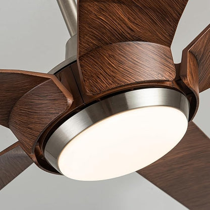 65" Gold Ceiling Fan with Light & Remote - Farmhouse Ceiling Fan with for Bedroom,High Airflow Quiet DC Motor 6-Speed Reversible Indoor/Outdoor