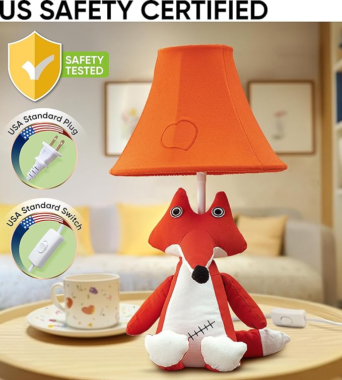 Fox Kids Lamp for Girls Bedroom - 20", Animal Lamp for Kids Room - Cute Christmas Gifts, Birthday Gifts for All Ages: Toddler Boys, Children, Grandkids 3 4 5 and Up Years Old, Sister Brother, Sibling