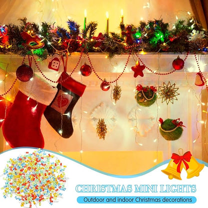 Mudder 400 Pcs Valentines LED 5mm String Lights Mini Replacement Bulb Energy Efficient LED Wire Light Set Connectable Home Decor Bulb for Festival Patio Garden Christmas Wedding Holiday(Multicolor)