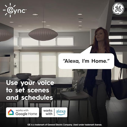 Cync GE Reveal HD+ Smart LED Undercabinet Bar Light, 24in, Color Changing & Tunable White 2000K to 7000K, Wi-Fi, Works with Alexa & Google Home, Plug-in or Direct Wire, No Hub Required