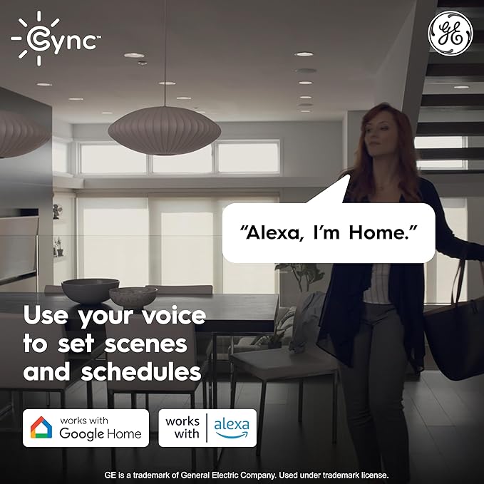 GE Cync Reveal HD+ Smart Undercabinet Light Fixture, Color Changing, 12-in Bar