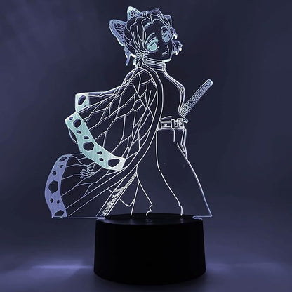 Otaku Lamps Demon Slayer - Shinobu LED Anime Night Light, 16 Color RGB LED – Gift for Otaku