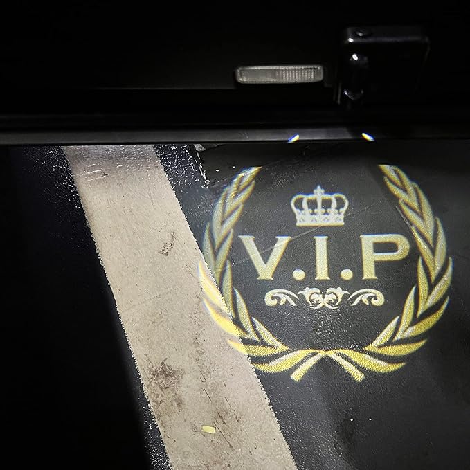 NewL 2 Pcs Led Car Door Welcome Light for Crown VIP Logo Symbol Projector Lights Ghost Shadow Light